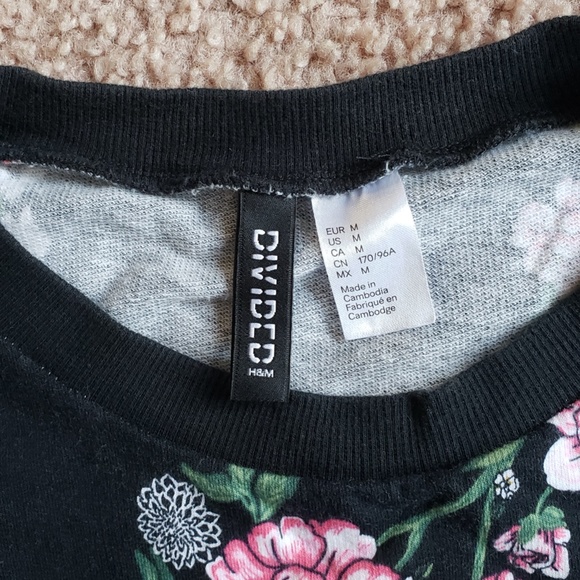 Cute Disney x H&M Cotton Sweatshirt Black Mickey Mouse Icon Mustard Yellow - Picture 9 of 12